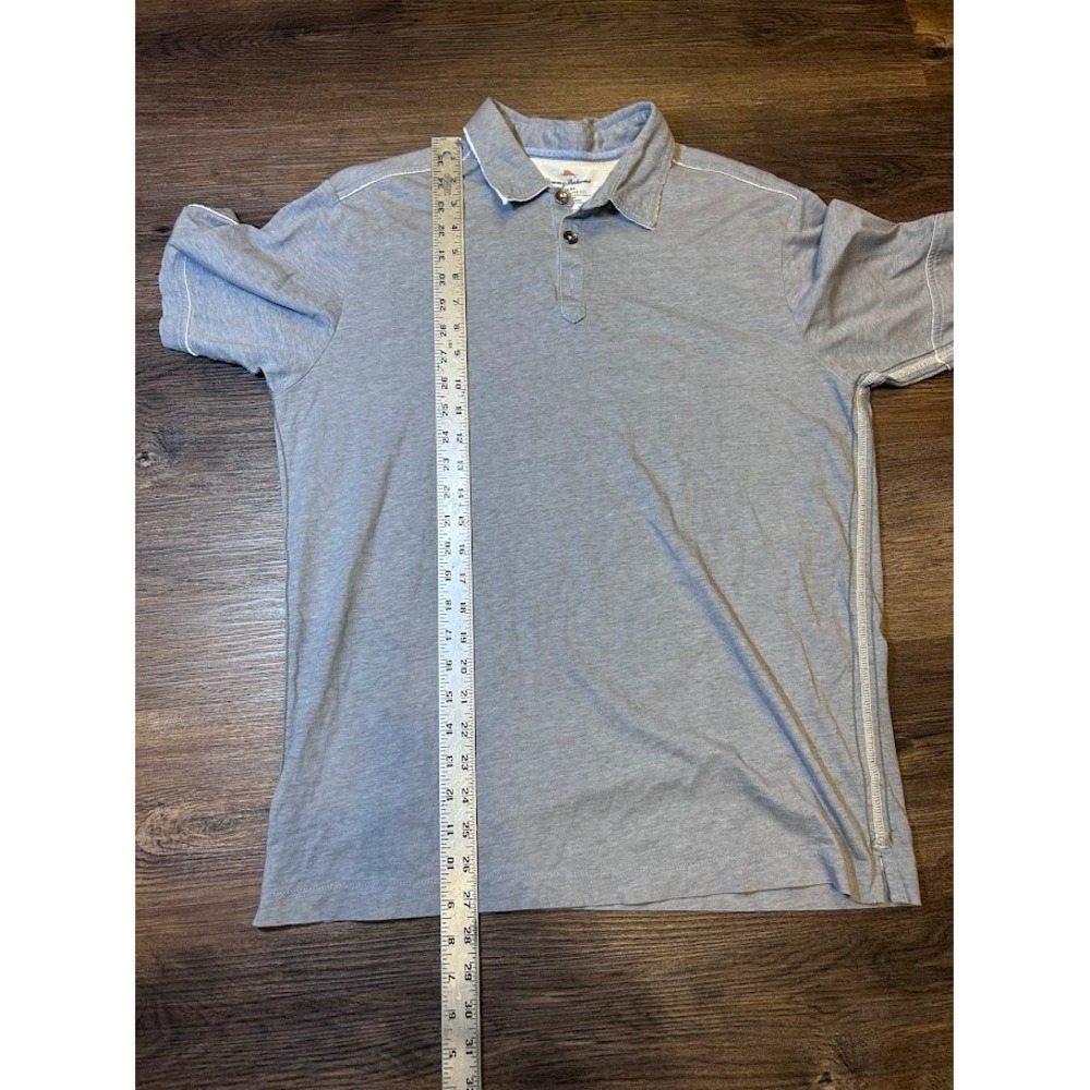 Tommy Bahama Jeans Mens Polo Shirt Gray Island Modern Fit M Short Sleeve - Picture 6 of 9